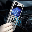 Броньований Чoхол до Samsung Galaxy Z Flip5 5G, Nox Case Ring, сріблястий