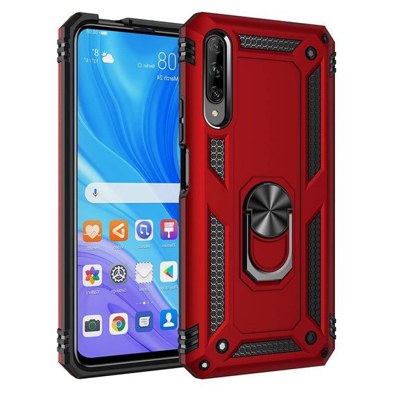 Бронированный Чехол до Huawei P Smart Pro, Nox Case Ring, красный