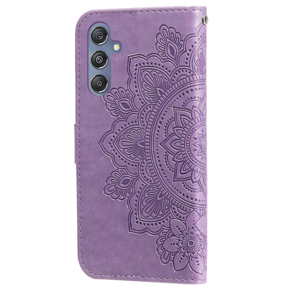 Откидной чехол для Samsung Galaxy M34 5G, Mandala Flower, фиолетовый