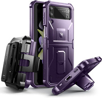 Бронированный чехол для Samsung Galaxy Z Flip 4 5G, Dexnor Clip Holder, фиолетовый