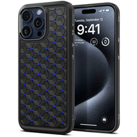 Чoхол Spigen do iPhone 15 Pro Max, Cryo Armor, Czarne Niebieskie