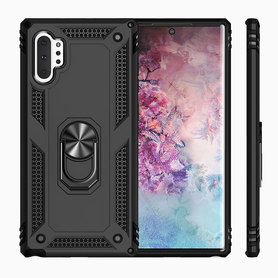 Бронированный Чехол до Samsung Galaxy Note 10+ Plus, Nox Case Ring, чёрный