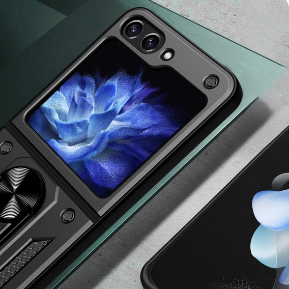 Бронированный Чехол до Samsung Galaxy Z Flip5 5G, Nox Case Ring, чёрный