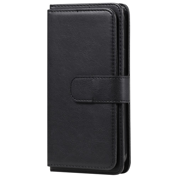 чехол с клапаном для Samsung Galaxy A55 5G, 10 Card Slots Wallet, чёрный