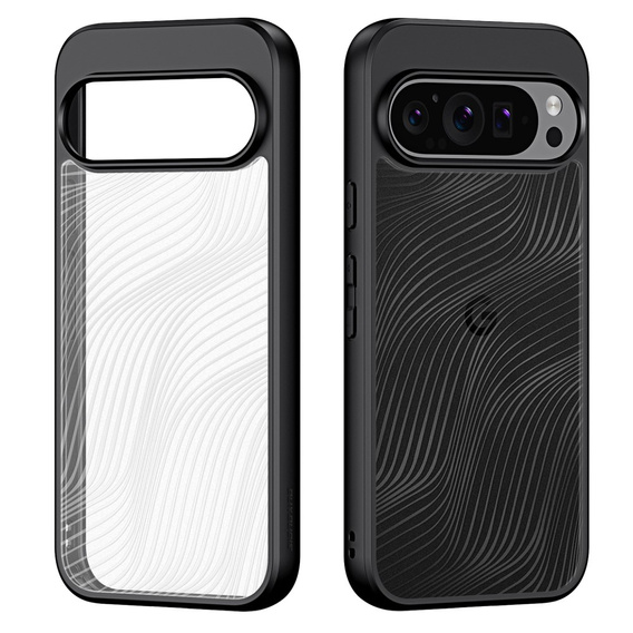 Чехол DuxDucis для Google Pixel 9 / Google Pixel 9 Pro, Aimo case, прозрачный / черный