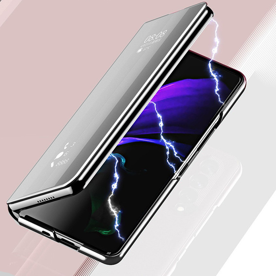 Чехол до Samsung Galaxy Z Fold3 5G, Clear View, серебряный