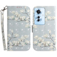 Откидной чехол для Oppo Reno 11F 5G, Wallet, Magnolia Flowers серый