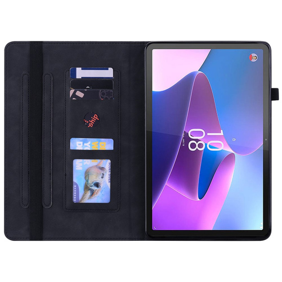 Чехол до Lenovo Tab P11 Pro Gen 2, Wallet Pen Slot, чёрный