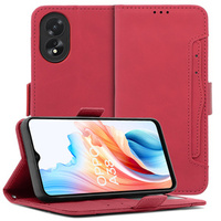 Откидной чехол для Oppo A38 4G / Oppo A18 4G, Card Slot, красный