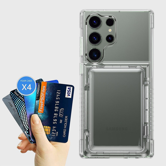 Чохол для Samsung Galaxy S24 Ultra, Card Holder, прозорий