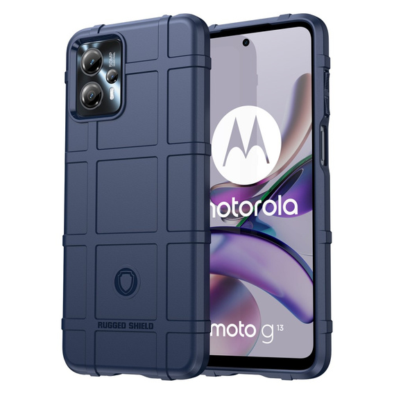 Чехол до Motorola Moto G13 / G23, Rugged Shield, синий