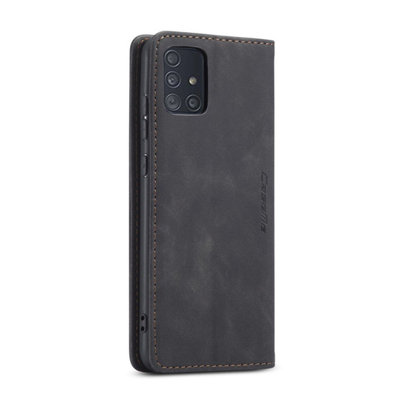 Чехол CASEME для Samsung Galaxy A51, Leather Wallet Case, чёрный