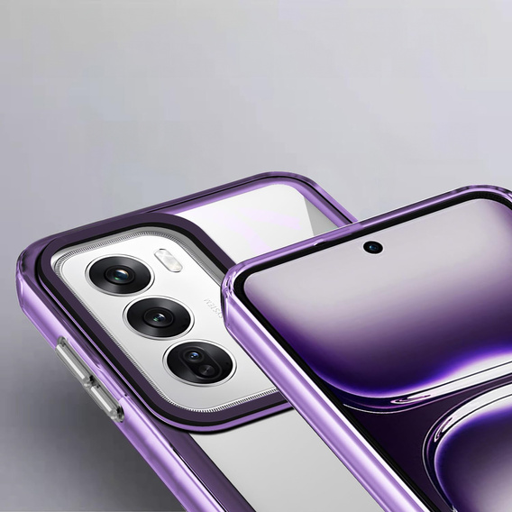 Чехол до Oppo Reno 12 Pro, Fusion Hybrid, прозрачный / фиолетовый