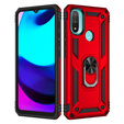 Бронированный Чехол до Motorola Moto E20/E30/E40, Nox Case Ring, красный