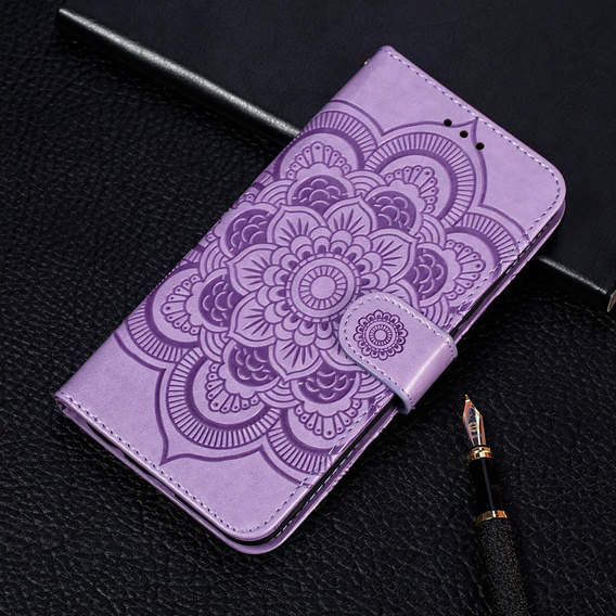 Откидной чехол для Xiaomi Redmi Note 9s/ 9 Pro, Mandala Flower, фиолетовый