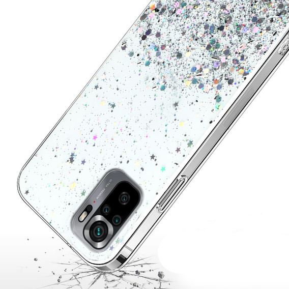 Чoхол до Xiaomi Redmi Note 10/10S, Glittery, прозорий