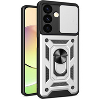 Чехол NOX Camera Slide Samsung Galaxy S24, CamShield Slide, серебряный