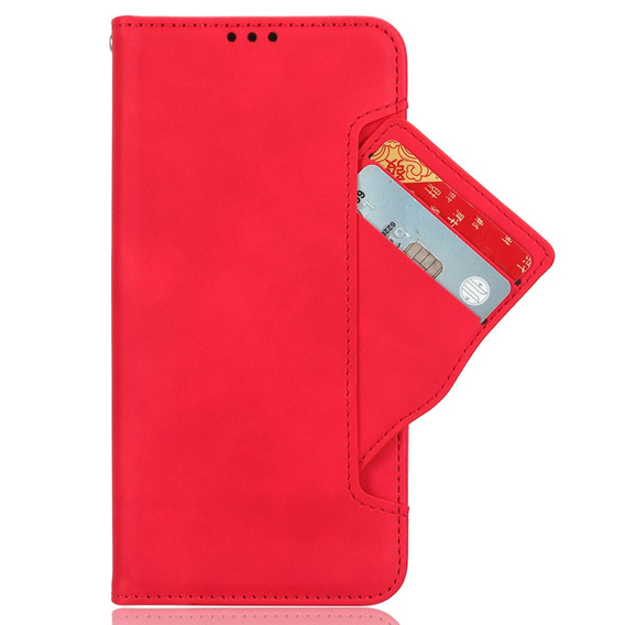 Откидной чехол для Motorola Moto G85, Card Slot, красный