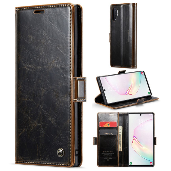 Флип-кейс CASEME для Samsung Galaxy Note 10 Plus, Waxy Textured, кофе