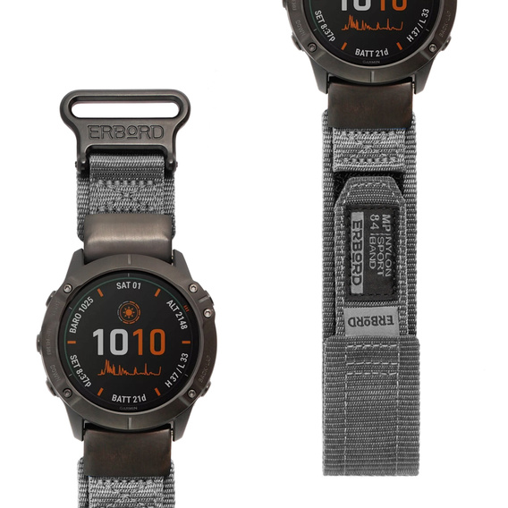 Нейлоновий ремінець ERBORD MP84 Quickfit для Garmin Fenix 5/6/6 PRO/7 Forerunner 965/955/945 (розмір M/L)