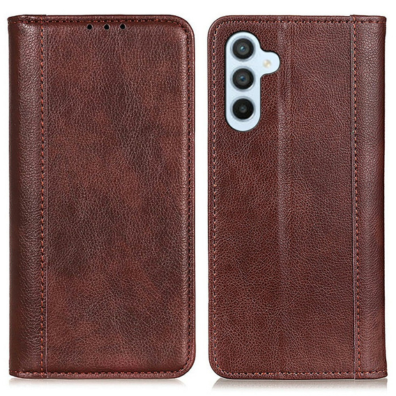 Чехол до Samsung Galaxy A26, Wallet Litchi Leather, коричневый