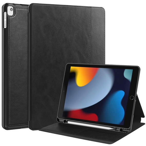 Чехол для iPad 10.2 2021 / 2020 / 2019, Business Card and Pen Slot, чёрный