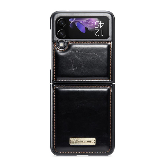 Флип-кейс CASEME для Samsung Galaxy Z Flip 3, Waxy Textured, чёрный