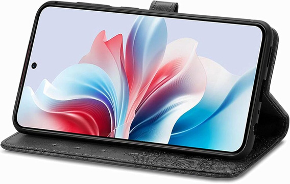 Чохол-книжка для Oppo Reno 11F 5G, Mandala, чорний