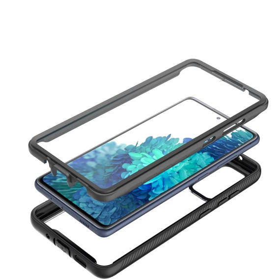 Чoхол Shockproof до Samsung Galaxy S20 FE, із захисним екраном, чорний