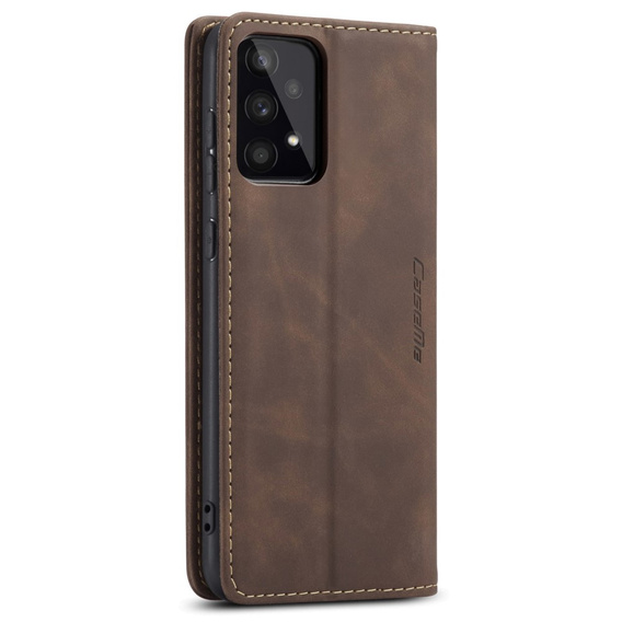 Чехол CASEME для Samsung Galaxy A33 5G, Leather Wallet Case, кофе