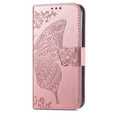 Чохол-книжка для TCL 40 NXTPaper, Butterfly, рожевий rose gold