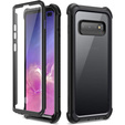 Чехол до Samsung Galaxy S10 Plus, Dexnor Full Body Rugged, прозрачный / черный