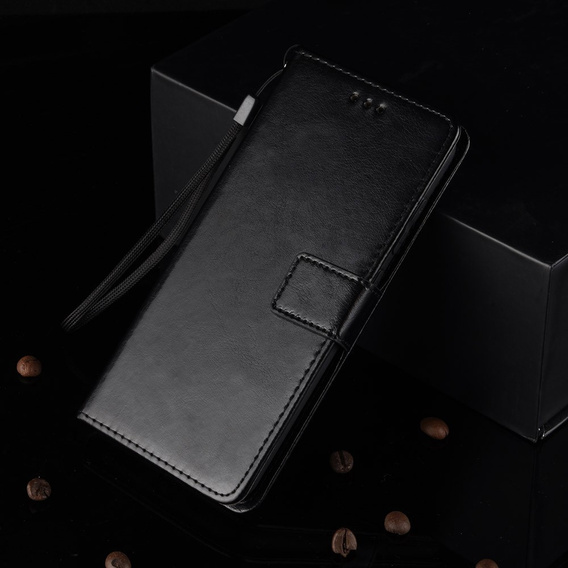 Откидной чехол для Oukitel WP5, Crazy Horse Wallet, чёрный