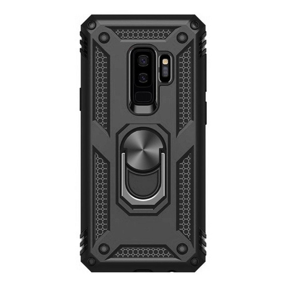 Бронированный Чехол до Samsung Galaxy S9+ Plus, Nox Case Ring, чёрный