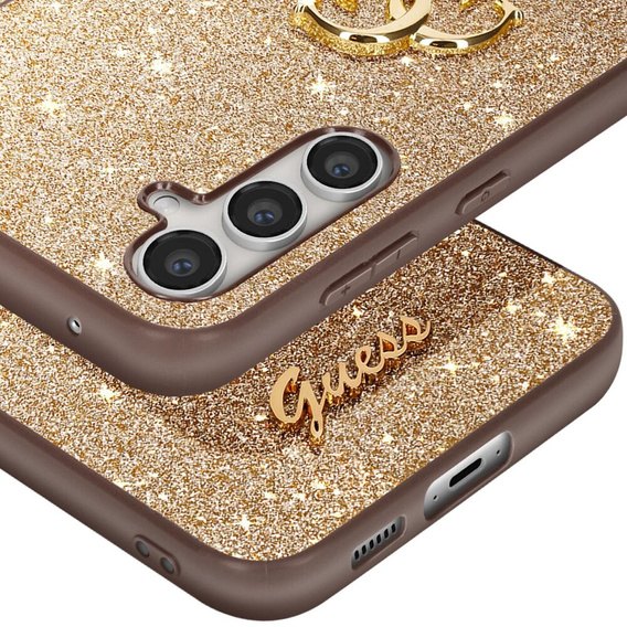 Чoхол GUESS до Galaxy S23 FE, Glitter Script Big 4G, золотий