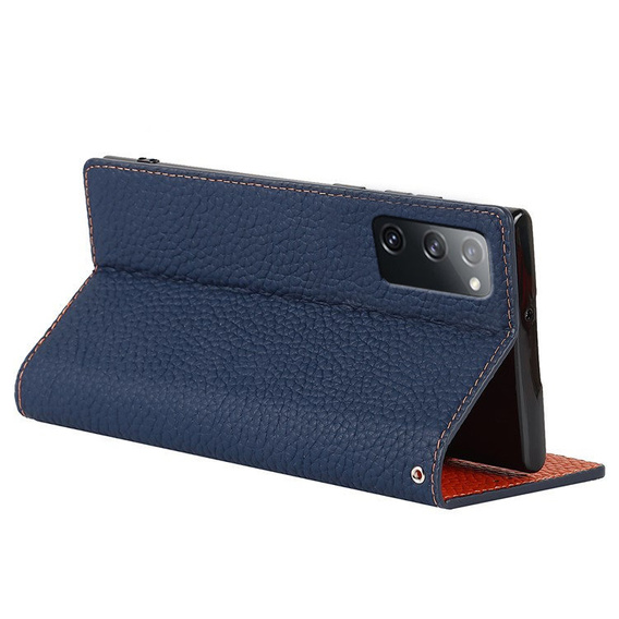 Кожаный чехол для Samsung Galaxy S20 FE, ERBORD Grain Leather, темно-синий