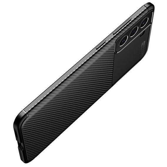 Чехол до Samsung Galaxy S21 FE, Carbon Gel, чёрный