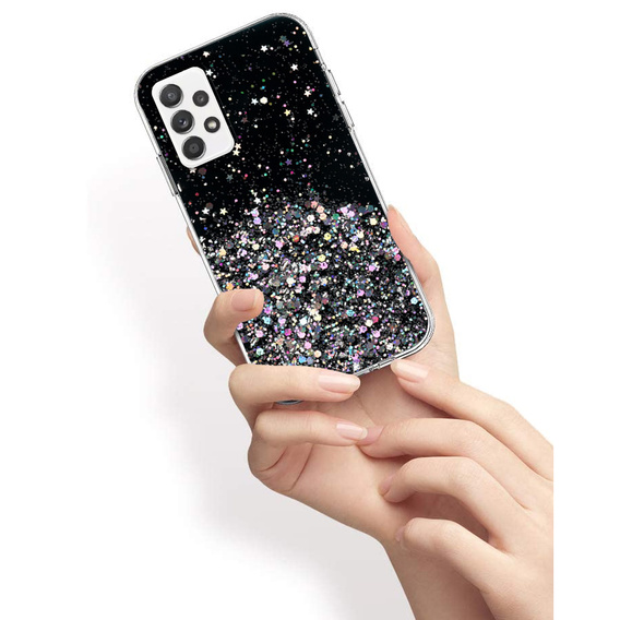 Чехол до Samsung Galaxy A52 / A52s, Glittery, чёрный