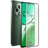 Закаленное стекло 3D для Oppo Reno 12FS / 12F, чёрная рама