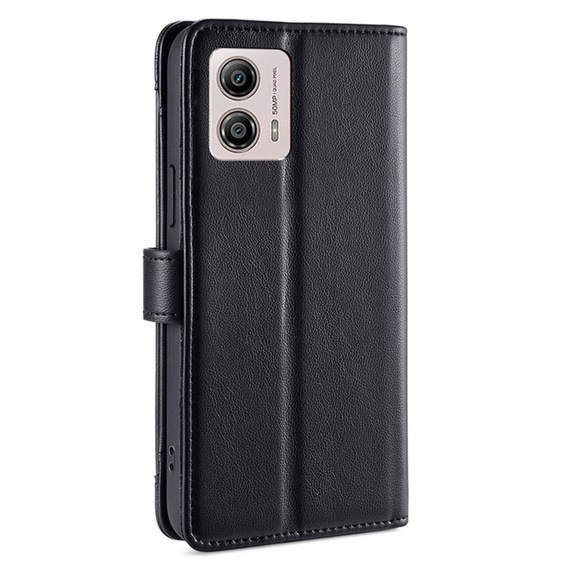 Откидной чехол для Motorola Moto G53 5G/ G23 4G/ G13 4G, Wallet Zipper Pocket, чёрный