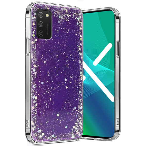 Чoхол до Samsung Galaxy A02s, Glittery, фіолетовий