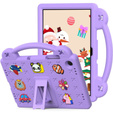 Детский чехол для Samsung Galaxy Tab A9+, Cute Patterns, с подставкой, фиолетовый