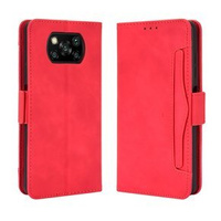 Футляр з клапаном для Xiaomi Poco X3 NFC / Poco X3 Pro, Card Slot, червоний