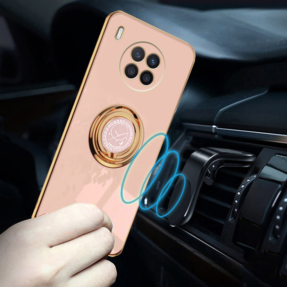 Чехол до Huawei Nova 8i, Case, Electro Ring, розовый rose gold