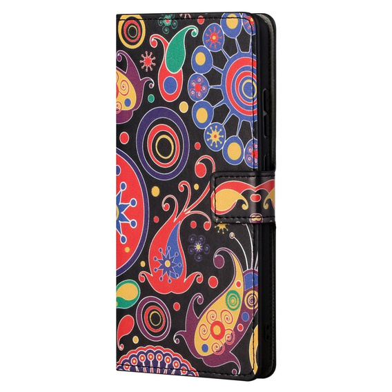 Откидной чехол для Xiaomi Redmi Note 12S, Wallet, colorful jellyfish, чёрный