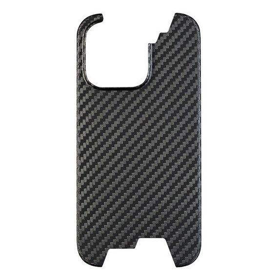 Чехол для iPhone 15 Pro Max, Carbon Fiber, матовый чёрный