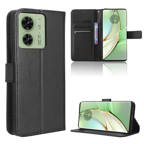 Откидной чехол для Motorola Edge 40 5G, Wallet Smart Magnet, чёрный