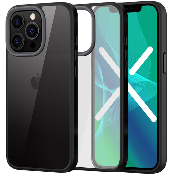 Чехол до iPhone 13 Pro Max, ERBORD Hybrid Case, чёрный