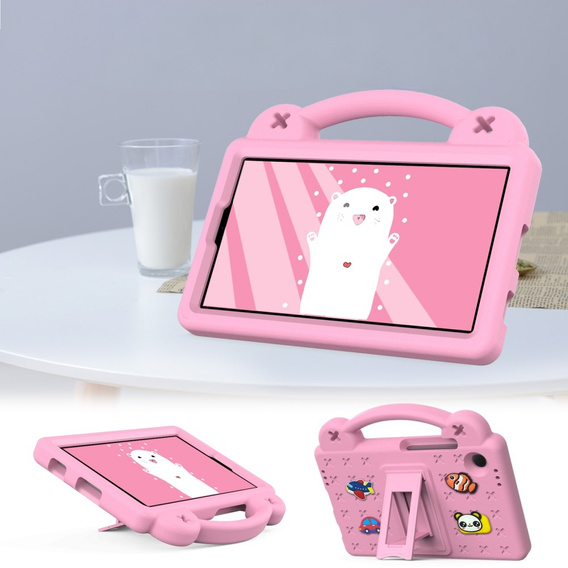 Детский чехол для Samsung Galaxy Tab A9, Cute Patterns, с подставкой, розовый