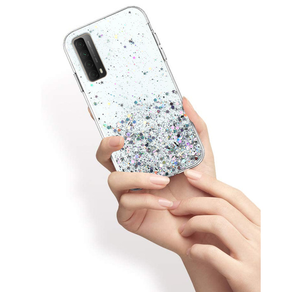 Чoхол до Huawei P Smart 2021/Y7A, Glittery, прозорий